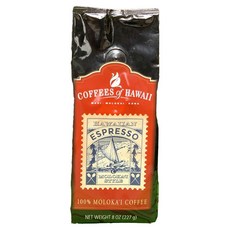 COFFEES of HAWAII 夏威夷摩洛凱風格濃縮咖啡, 全豆(未研磨), 1個, 227g