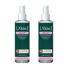호주 아킨 로즈 앤 민트 데오도란트 스프레이 Akin Rose & Mint Deodorant Spray, 2개, 150ml
