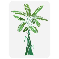 PET 봄 여름 페인팅 스텐실 사계절 테마 벽화 패턴 생기 있는 계절 장식 DIY, 트리 525, 1개