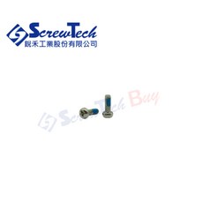 【銳禾】盤頭/丸頭十字槽螺絲 M2.5x7 機械牙 鍍鎳 NY 100入 盤頭螺絲 丸頭螺絲, 1個