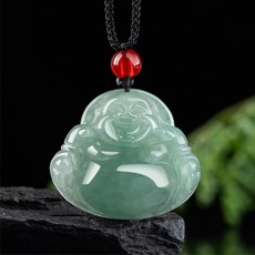 沁月珠華‹附鑒定證書›天然a貨翡翠藍水立體寶寶佛吊墜佛祖冰種玉石掛件男士女款玉墜, FG25, 1個