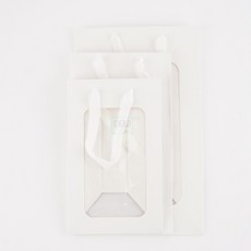 늘ways 투명창 화이트 쇼핑백, 01) 화이트 18x25cm