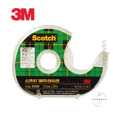 투명 문구테이프 810D 12mm 20M 브이앤맥 종이부착