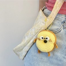 糖織 黃油麵包 掛件 手工鉤織 玩偶 吊飾 掛件 擺件 聖誕禮物 交換禮物, 1個, 玩偶掛件