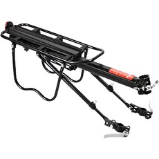 自行車鋁合金後貨架 腳踏車後座架 馬鞍架 行李架 快拆可載人附工具綁繩, 黑色, 1個, B款全快拆架