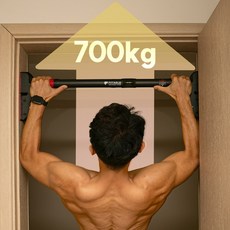 핏에이블 롱패드 세이프티 문틀철봉 최대 하중 700kg + 프리미엄 수평계, 레드
