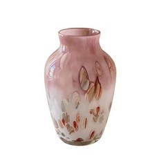 中古風琉璃玻璃花瓶 桌面擺飾 粉色, 花瓶