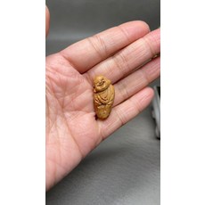天然北太行崖柏 迷你彌勒佛手撚, 如圖所示, 1個