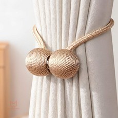 커튼묶는끈 커텐정리끈 자석고리 타이백 거실인테리어, 상품선택, 화이트, 1개