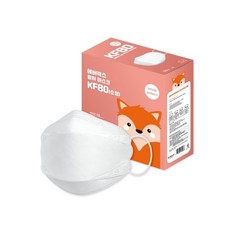 에버렉스 KF80 황사방역 마스크 (화이트/소형 50매 개별포장/의약외품/어린이용)