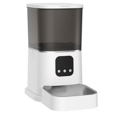 寵物狗可調攝像貓咪智能自動餵食器雙向視頻通話機AI識別, 1個, PT03白色5LWIFI款:不帶金屬盆, 1L