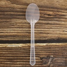 동동생활용품 다회용 숟가락 10개 반투명 일회용숫가락 식당숟가락
