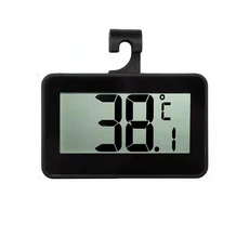 미니 LCD 전자 디지털 온도 계량기 측정 걸기 또는 스탠드 가정 실내 주방 냉장고 C/F, 01 With Battery