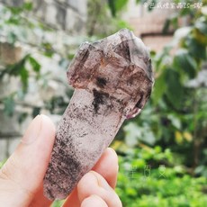 土桑展精選-辛巴威煙紫晶雙尖25-5號 Amethyst, 1個