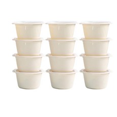 투명밥용기 12p 전자렌지 냉동밥용 바디칼라뚜껑, 그레이