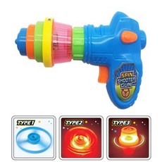 LED 총팽이 불빛 팽이 라이트 프로펠라 장난감, 1개