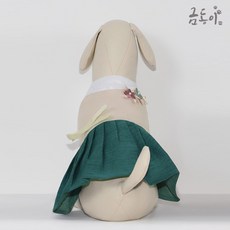 Gumdongri寵物GW002北青蓮黃色緞帶狗狗貓咪寵物韓服, GW002 青綠色淡黃蝴蝶結