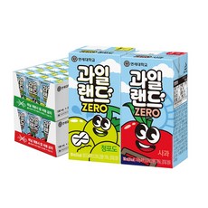 연세유업 과일랜드 제로 청포도맛24팩+사과맛24팩 190ml (총 48팩), 1개, 1L