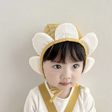 미소 나는꽃보넷모자 아기보넷 신생아모자 아기모자 아기옷