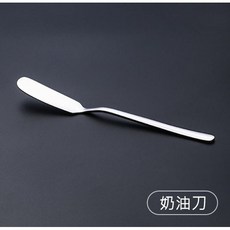 36 brushes 現貨 304不銹鋼奶油刀【HS4049】抹刀 叉子 甜品刀 果醬抹刀 西餐餐具 廚房用品, 1個, 304不銹鋼奶油刀銀色