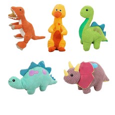 可愛恐龍造型狗狗玩具，柔軟耐咬，多款可選，寵物互動玩樂首選, 淺綠恐龍, 1個