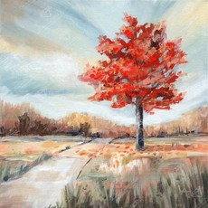 DIAMOND 다이아몬드 ART CLUB Poppy Field 인조 페인팅 키트 성인을 위한 재미있는 DIY 공예 라운드 아트 캔버스 25.4cm x 22., Big Red