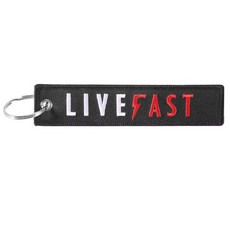 1개 PC 비행 제거 오토바이 자동차 남성용 키체인 자수 태그 패션 선물 장신, Live Fast