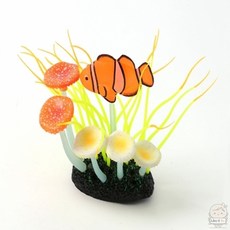 라잇뚜 수족관 꾸미기 야광 인조수초 흰동가리 구피은신처