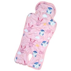 嬰兒夏天冰珠涼感坐墊，推車涼墊、安全座椅墊，透氣舒適，卡通圖案設計, 粉, 1個