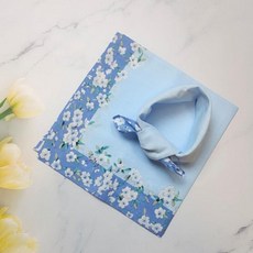 여름 순면 손수건 블루 미니 무릎덮개 남자용 얇은 휴대, 1개