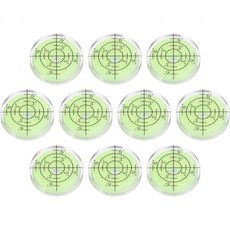 PATKL 10pcs Round Bubble Level 25x5mm Mn Crcular Bullseye Sprt Levels Measurng Layout Tools for Le
