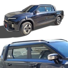 E378 KGM 무쏘 EV 깨지지 않는 블랙바이져 4PCS, 블랙