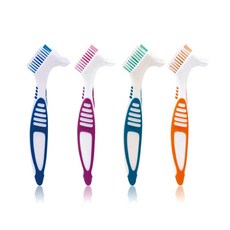 틀니솔 청소 브러시 구강 관리 인체 치아 클린 틀니, 퍼플 GD07418