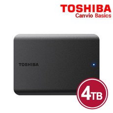 도시바 Canvio Basics A5 외장하드, 블랙, 4TB