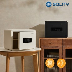솔리티 SF-100B 금고 지문인식 비상키 비밀번호 듀얼인증 가정용 사무용 미니 스마트 개인 소형
