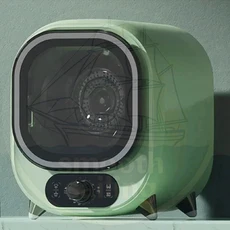 220V 300W 0.8L 미니 드럼 의류 건조기 가정용 급속 블루라이트 항균, 03 EU-Green