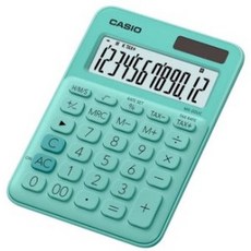 CASIO計算機 MS-20UC 12位元繽紛馬卡龍色系 原廠保固24個月, 1個, 蒂芬妮綠 MS-20UC-GN, 蒂芬妮綠
