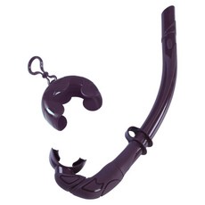 多彩濕式呼吸管 自由潛水 矽膠 小嘴 大弧度, 咖啡,呼吸管+蝸牛收納殼