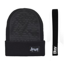 美好生活家居鋪 熱賣街舞頭轉帽 兒童成人嘻哈BBOY滑護頭針織毛線帽風車刷頭, 1個, 黑色（基礎款）送綁帶雙層網無海棉舞藝超群,通用款