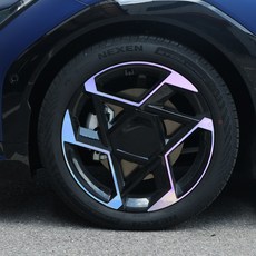 영카클럽 EV4 GT라인 호환 19인치 휠스티커 데칼 포인트 차량 용품, YC_포지드카본블랙, 1세트