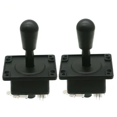 레트로 아케이드 게임기용 아메리칸 조이스틱 블랙 배트 탑 8 웨이 커맨드 Happ SNK NEO USB DIY 핀볼 부, 02 2piece black