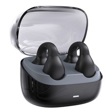 DROB AI同聲傳譯耳機，零感舒適耳掛，定向聚音防漏音，AI實時翻譯，智能會議助手，空間環繞音效, 黑色, K20黑