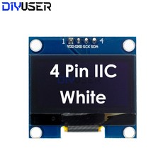 LCD DIYUSER IIC 용 흰색 SH1106 인치 디스플레이 파란색 I2C 모듈 3 ARDUINO 128X64 1 OLED 드라이브 통신, 1개
