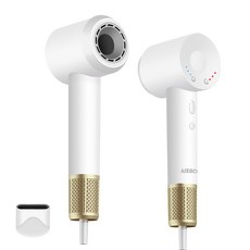 AIESCO 초고속의 음이온 저소음 헤어 드라이기 휴대용 가정용 드라이어 1500W, 화이트