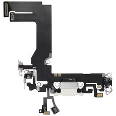 Johncase OEM USB 충전 포트 도크 커넥터 플렉스 케이블 + 마이크 교체 부품 아이폰 13 미니 모든 캐리어와 호환 (화이트), 화이트