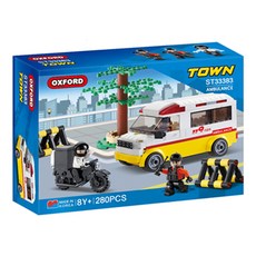 옥스포드 ST-33383 타운 미니 차량 앰뷸런스, 1개, 혼합