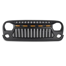 2007-2023 지프 랭글러 JK 그릴 교체 액세서리 LED 주간 주행등 디자인 배선 하네스용 프론트, 02 For JK