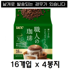 UCC 드립커피 장인의 커피 깊은 감칠맛의 스페셜 블렌드, 7g, 16개입, 4세트