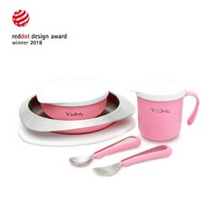 Viida 抗菌不鏽鋼餐具組, 餐具組, 甜心粉, 1套