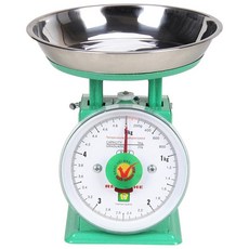 계기판 지시저울 2/5 접시저울 가정용 주방 저울 계량저울 시장저울 용수철저울 앉은뱅이저울+접시, 1눈금 20g, 원컬러, 5kg